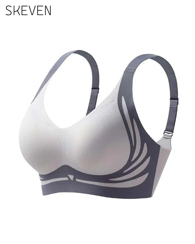 Lifting anti-sagging wireless push-up bra