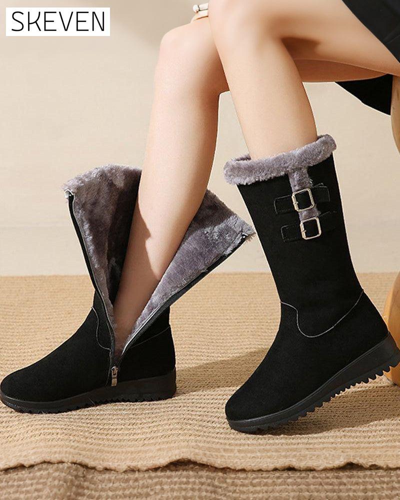Modische knöchelhohe Schneestiefel für Damen