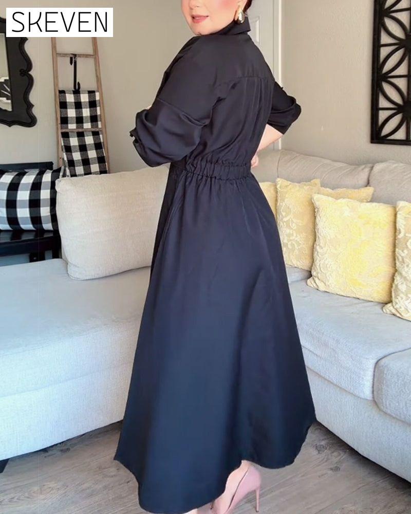 Robe chemise à revers
