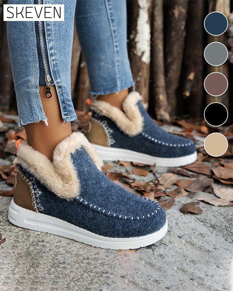 ❄️Damen-Winterstiefeletten aus rutschfestem, warmem Kunstfell