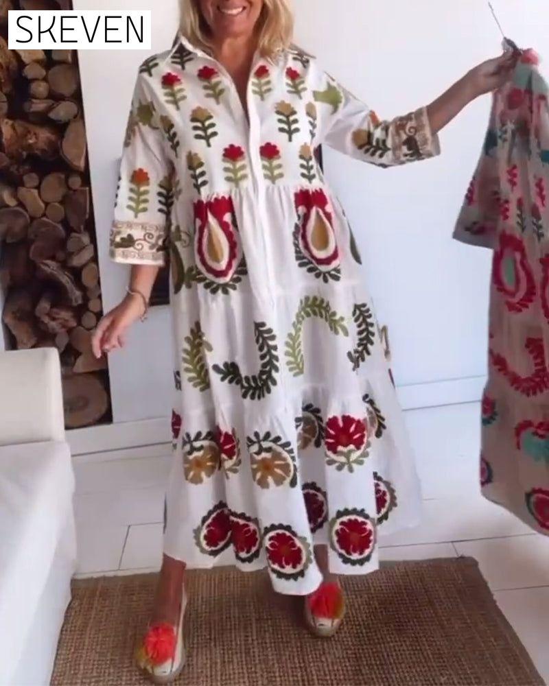 Floral Graphic Print Dress
