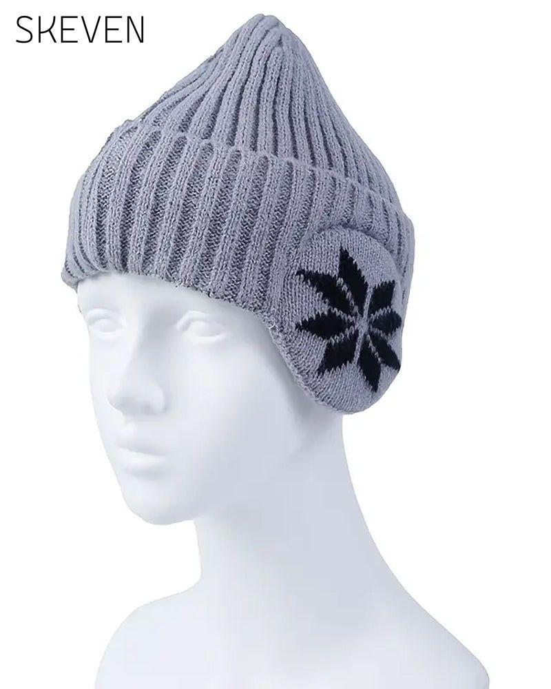 1 Stück Damen-Wintermütze mit Fleecefutter und Fleeceohren