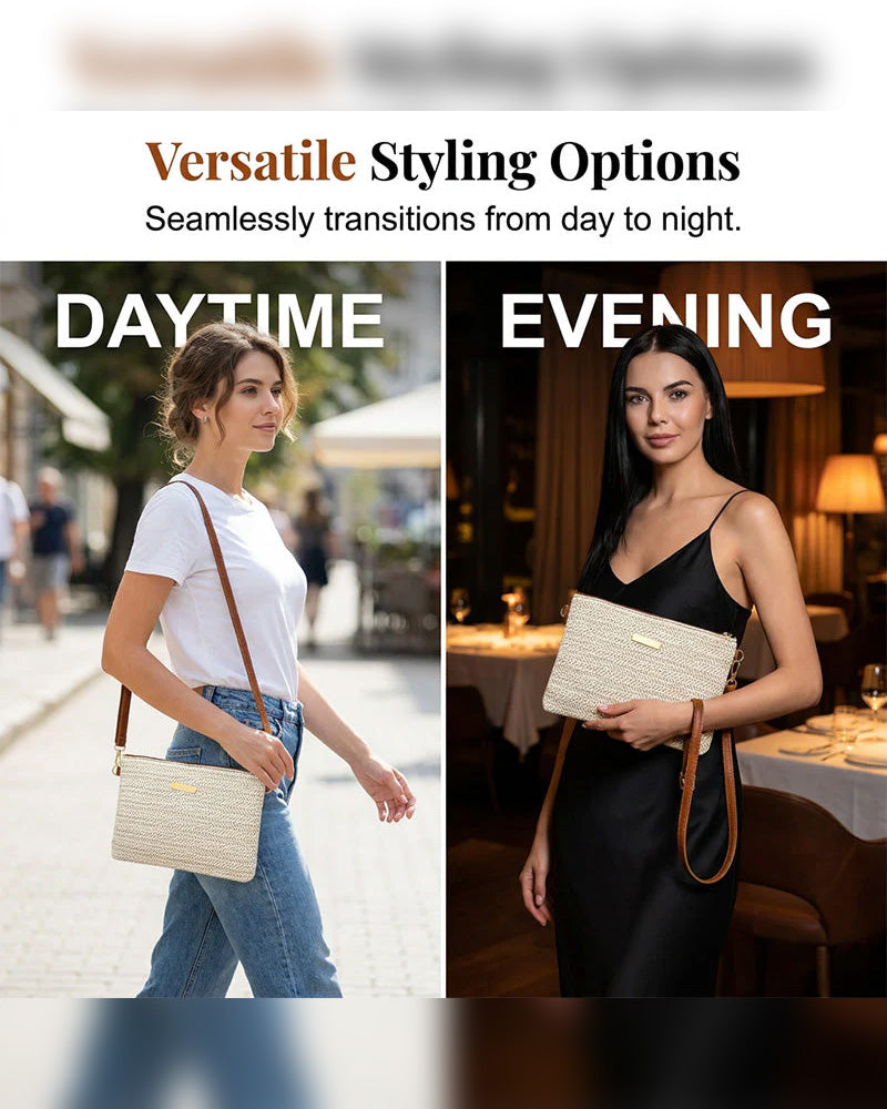 Shoulder Clutch Bag – Lightweight, Versatile, Metallic Accents ✨