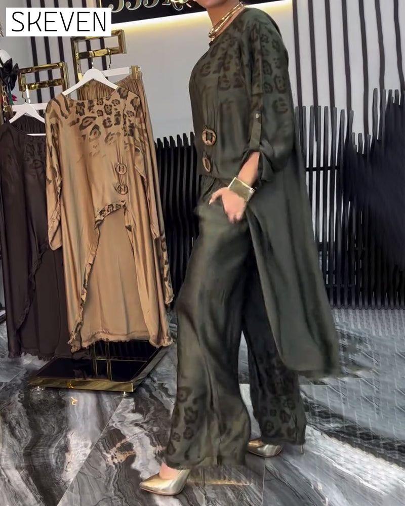 Temperamental Printed Irregular Suit