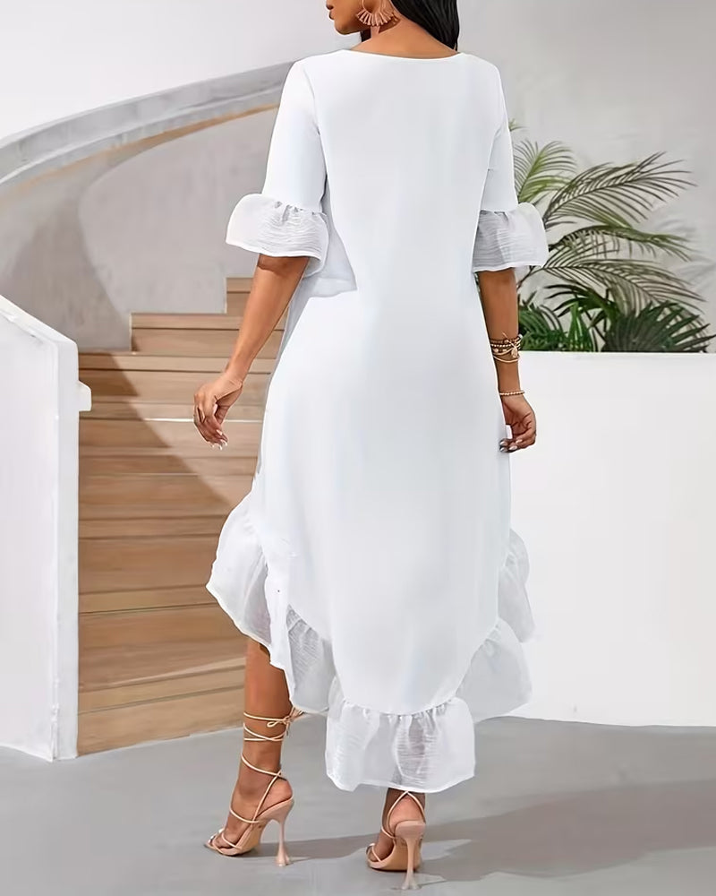 Asymmetrical Ruffle Dress