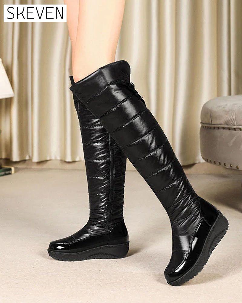 Warm Waterproof Bow High Boots