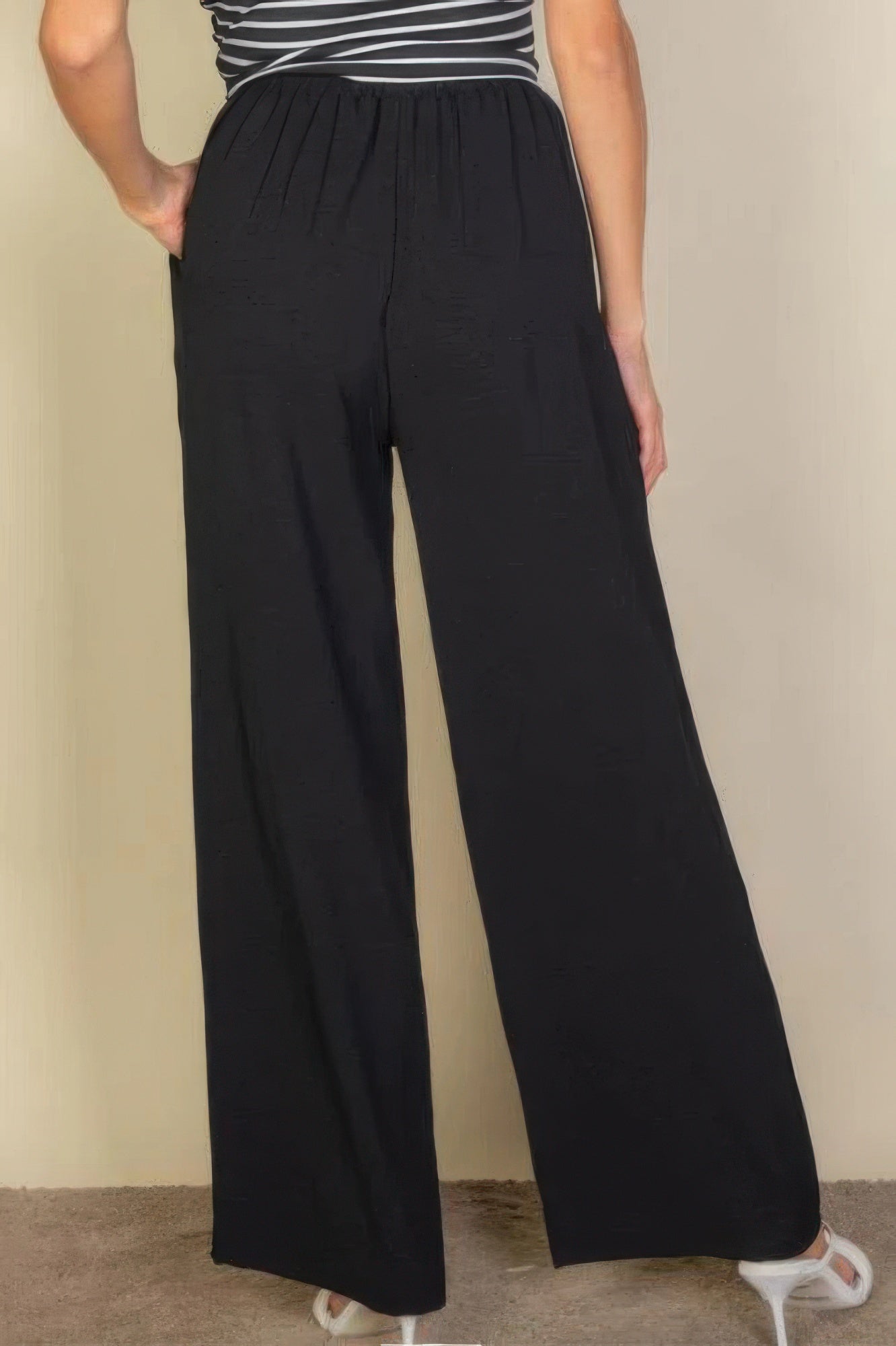 VacationGrabs Women's Drawstring Waist Wide Leg Pants