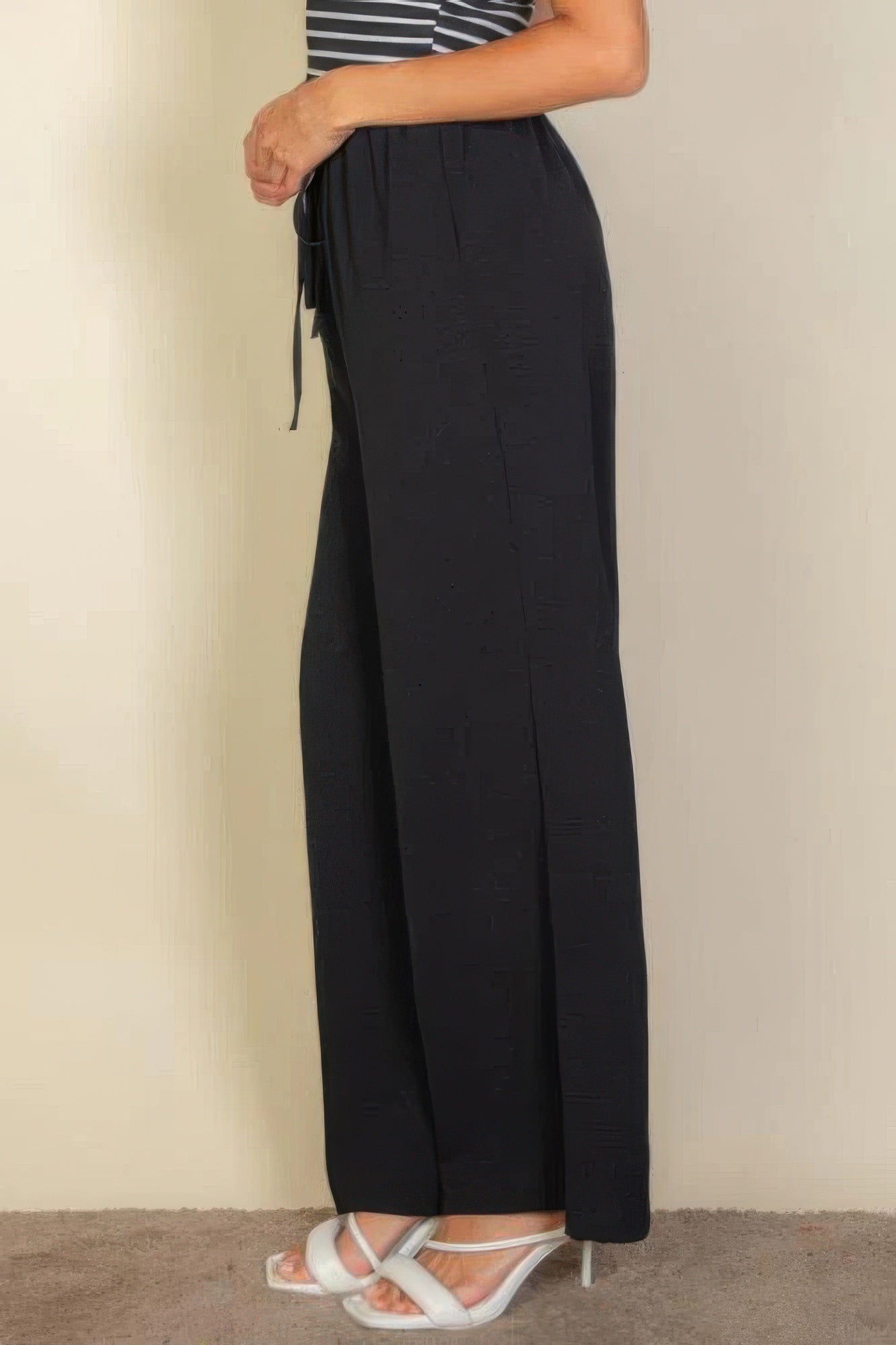 VacationGrabs Women's Drawstring Waist Wide Leg Pants