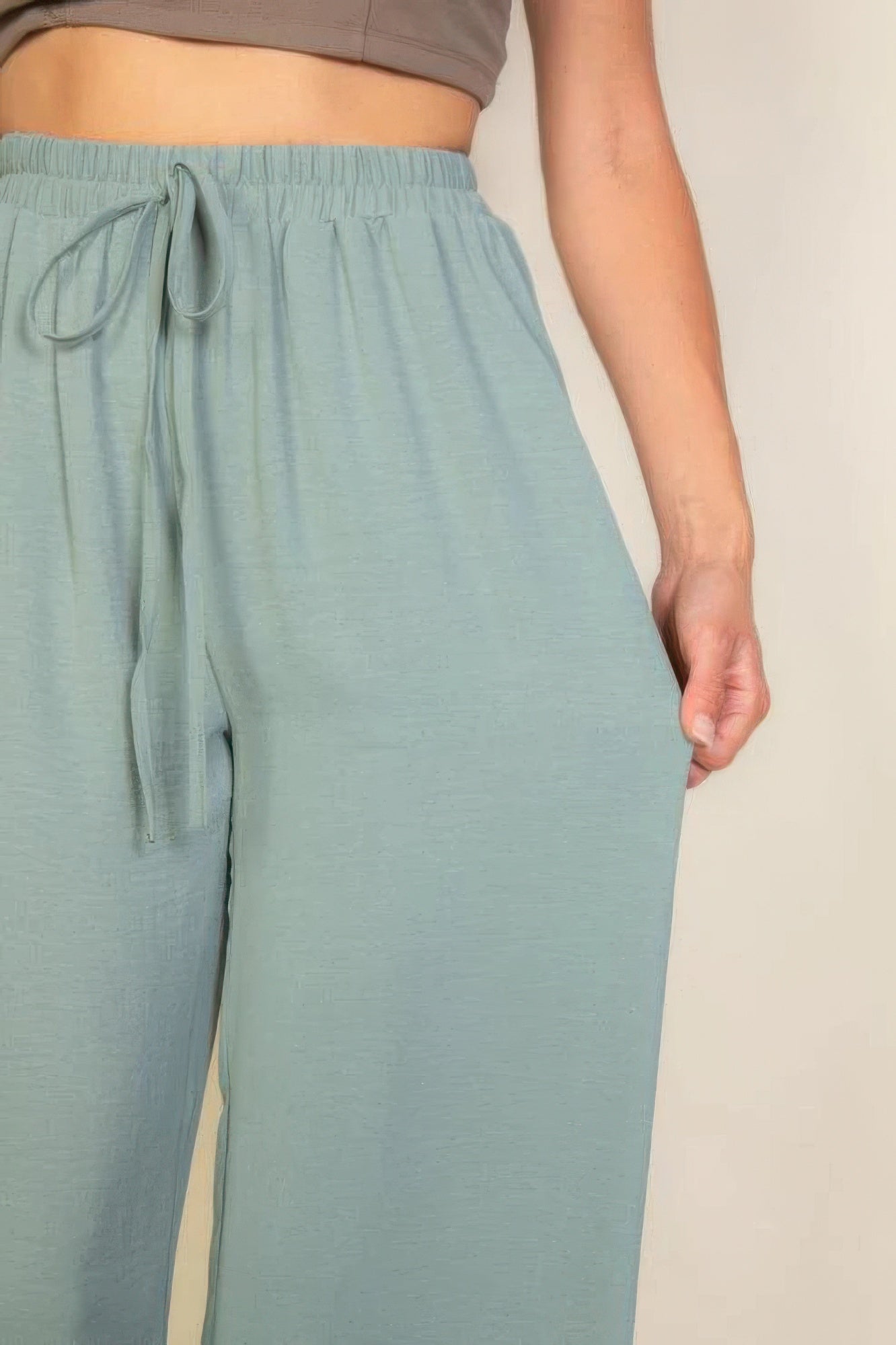 VacationGrabs Women's Drawstring Waist Wide Leg Pants
