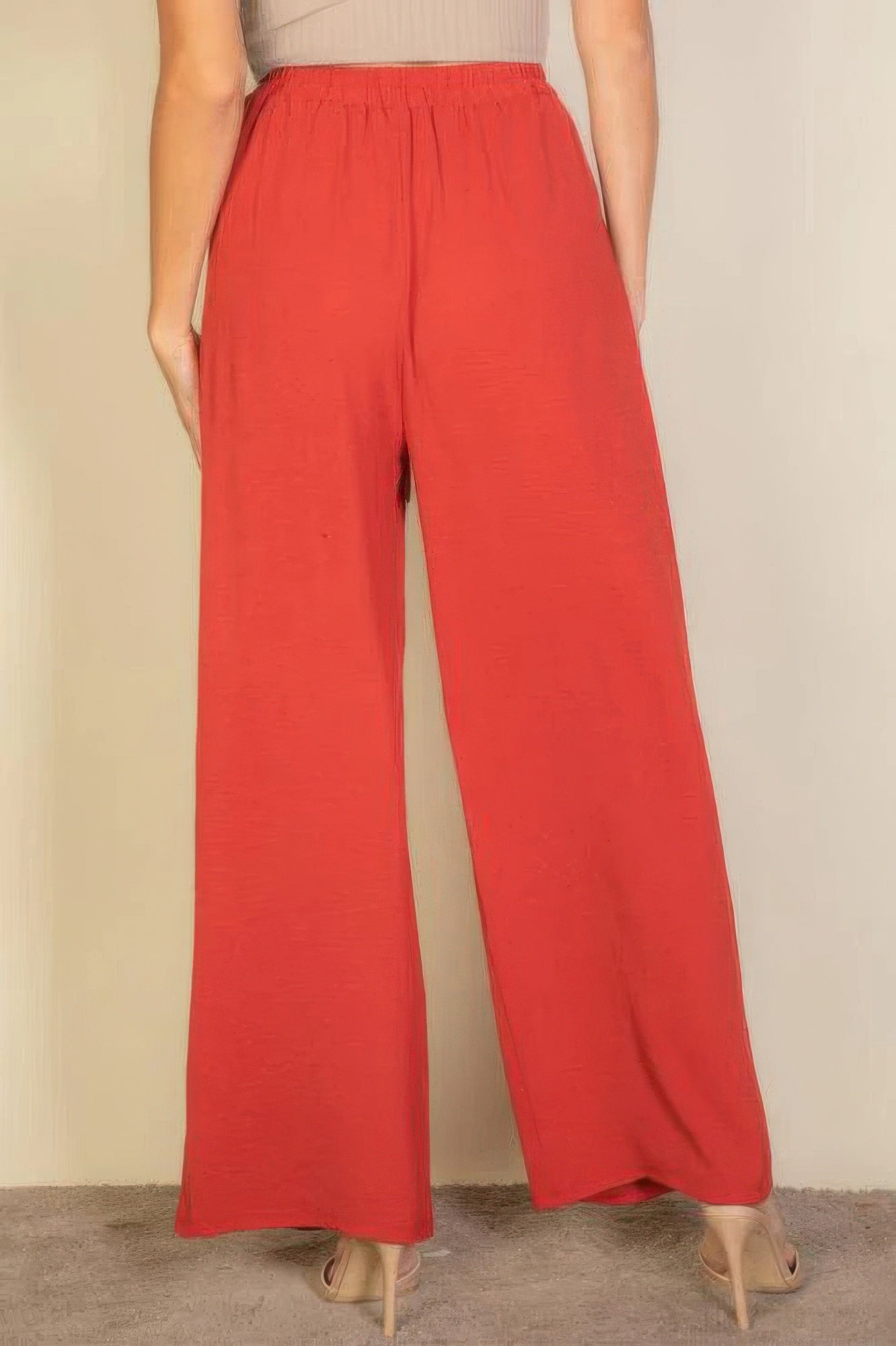VacationGrabs Women's Drawstring Waist Wide Leg Pants