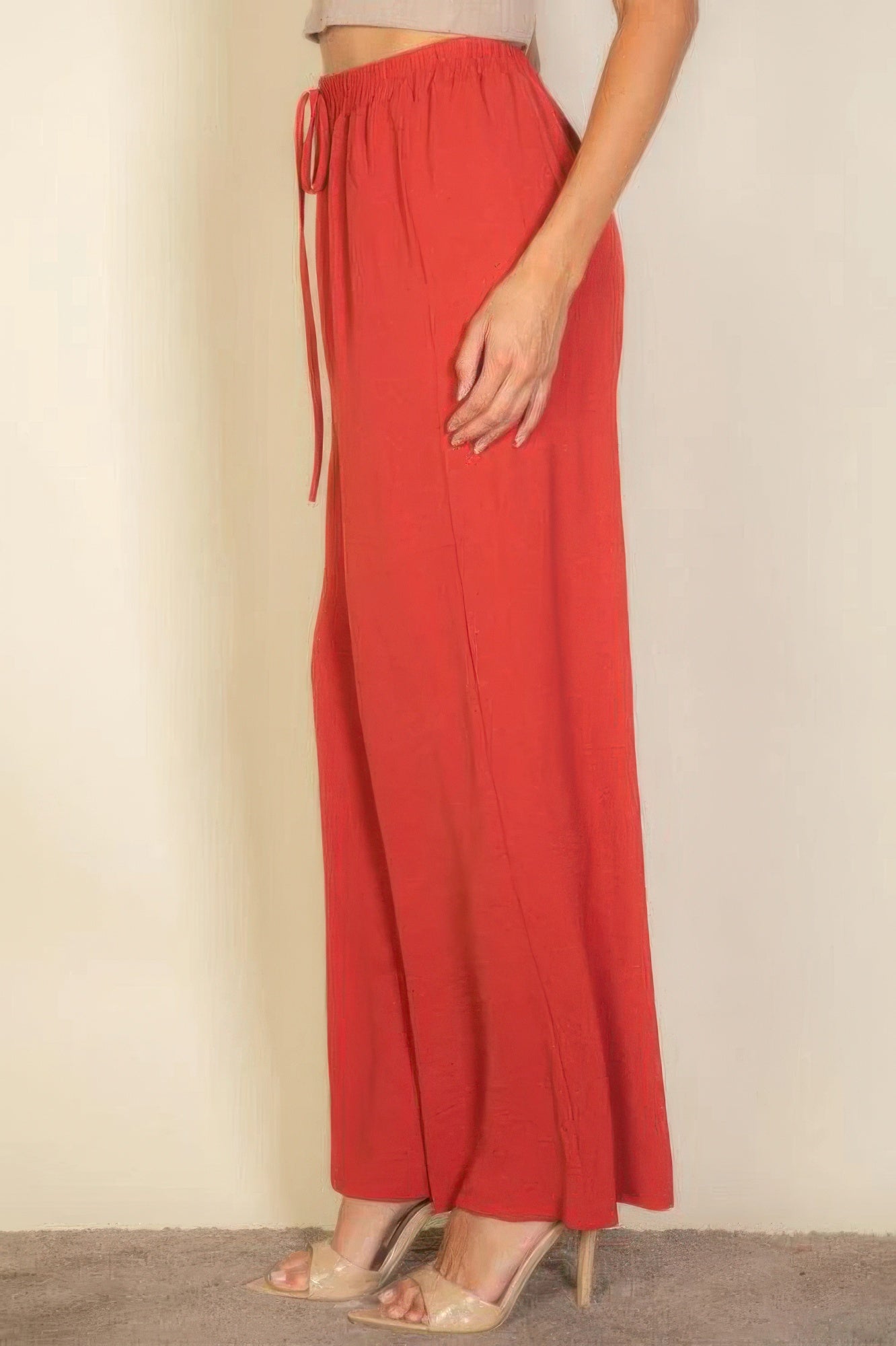 VacationGrabs Women's Drawstring Waist Wide Leg Pants