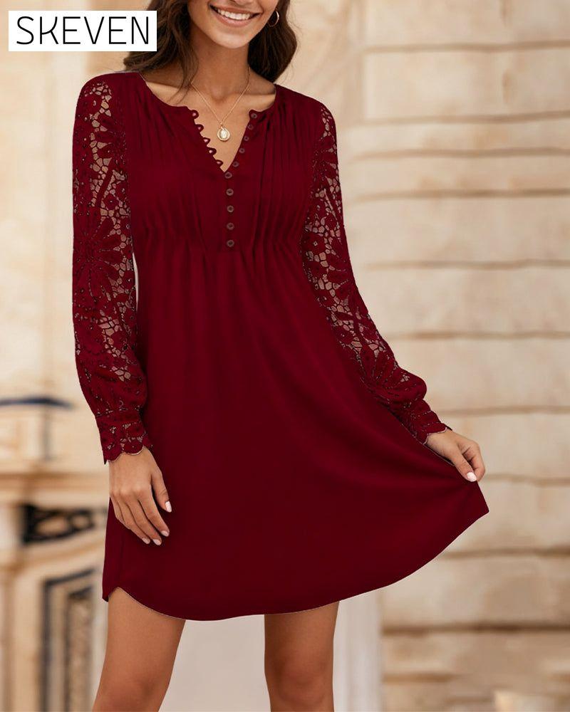 Robe patchwork plissée unie