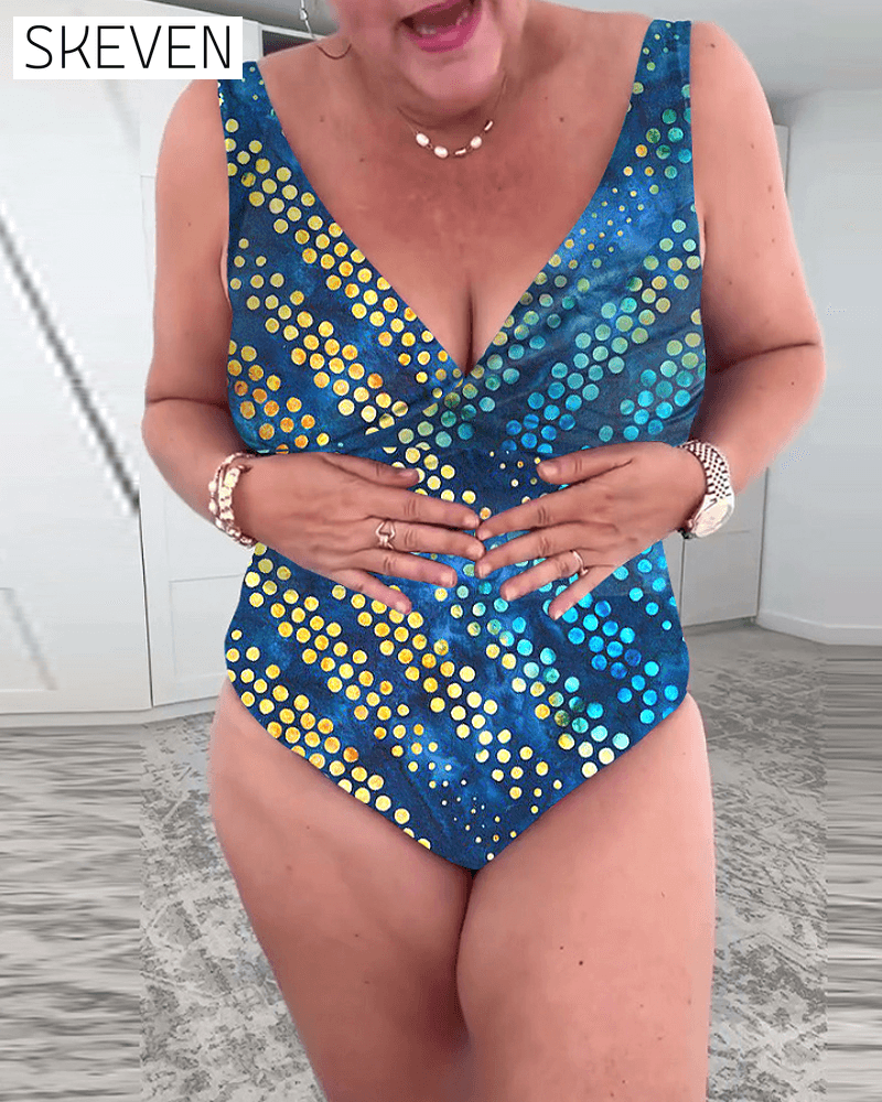 Hüftbadeanzug mit Polka-Dot-Print