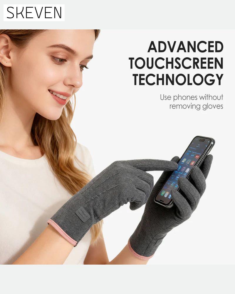 Warm And Windproof Gloves With Touchscreen Function And Anti-Slip Grip