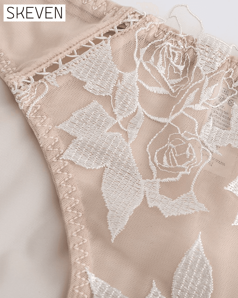Women Ultra Thin Sexy Rose Embroidery Lace Bra