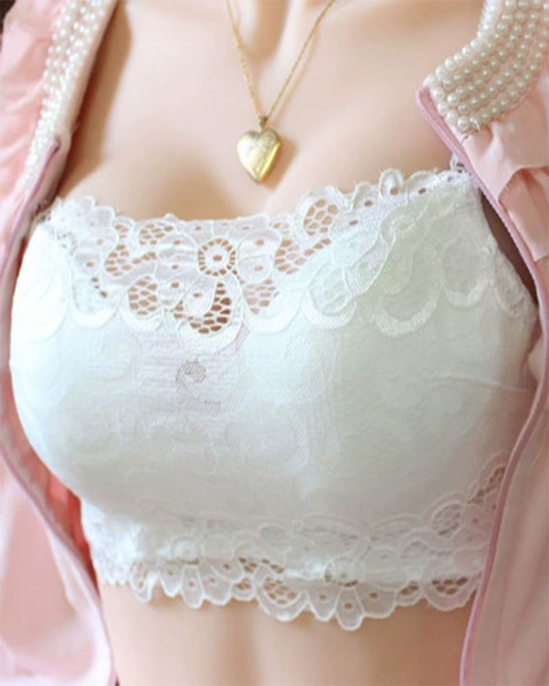 A Solid-Color Strapless Bra