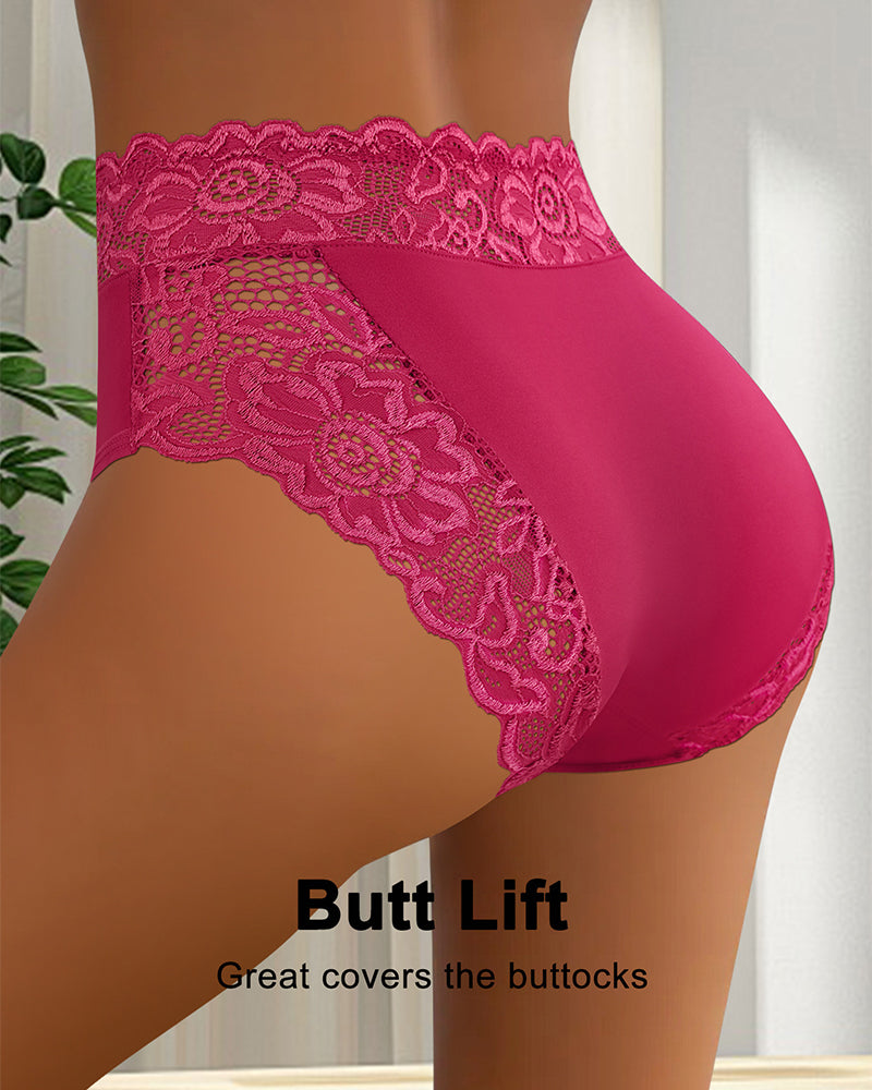 Sexy Lace Mid-Rise Panties-4