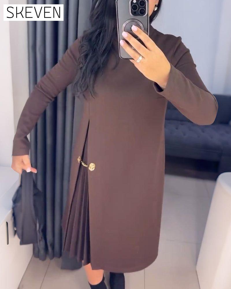 Robe élégante patchwork peinte