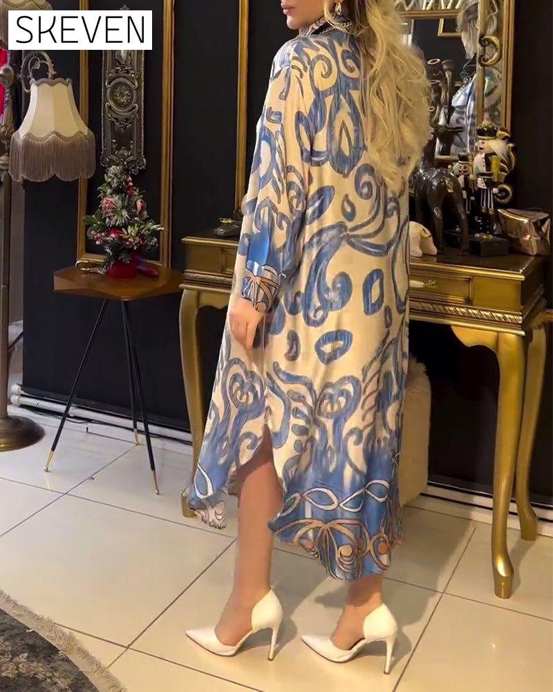 robe imprimée ample et élégante