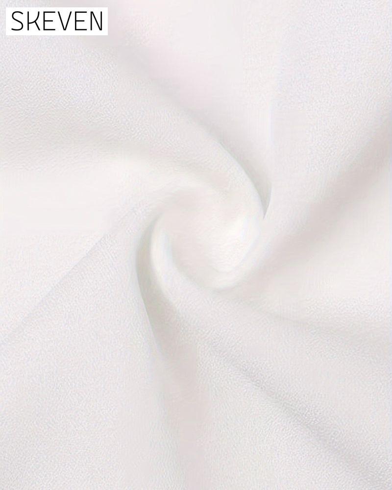 Schulterfreie, einfarbige Bluse mit Cut-Outs