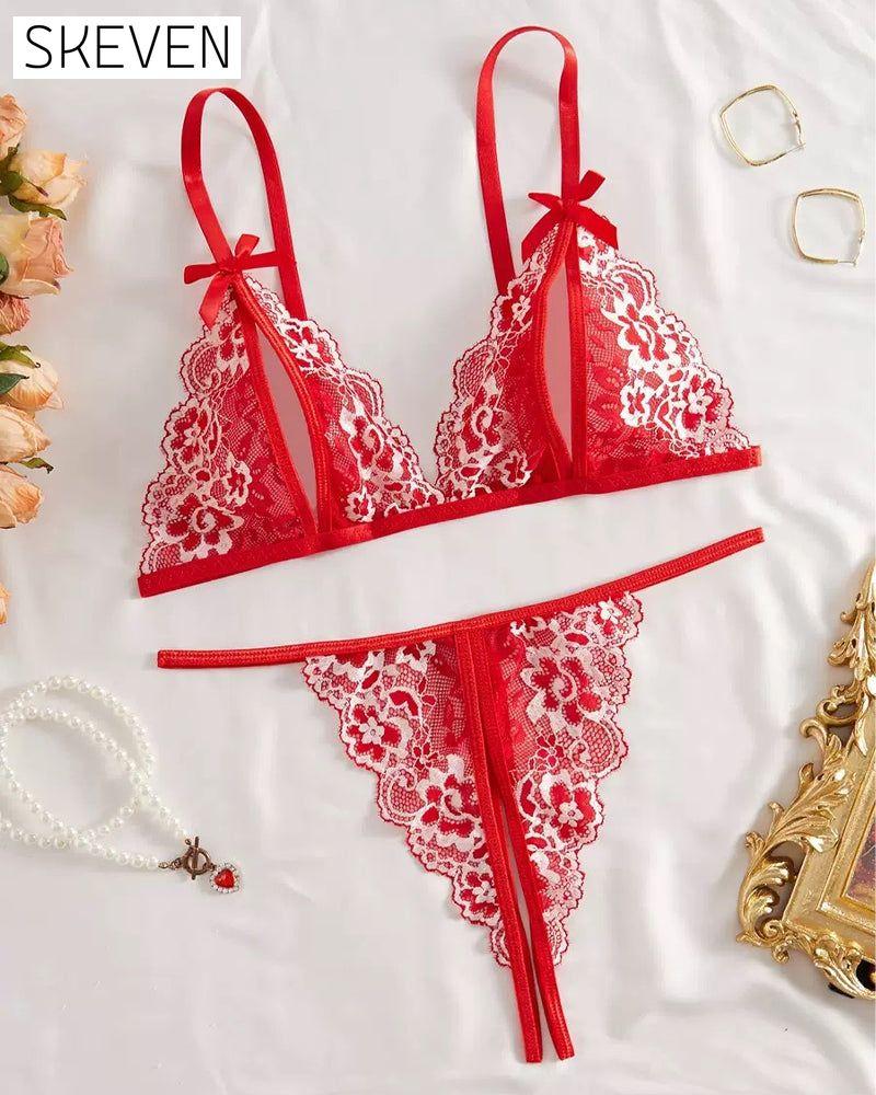 Sexy Dessous aus durchsichtiger Spitze