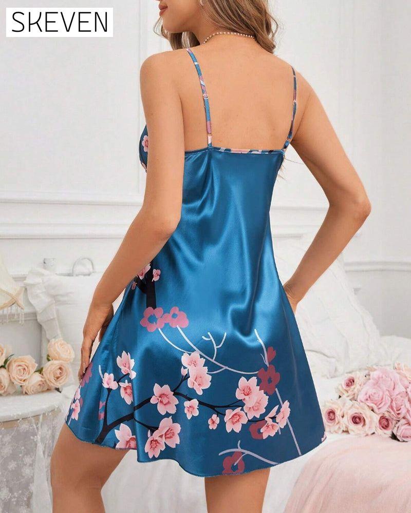 Ärmelloses, sexy bedrucktes Kleid