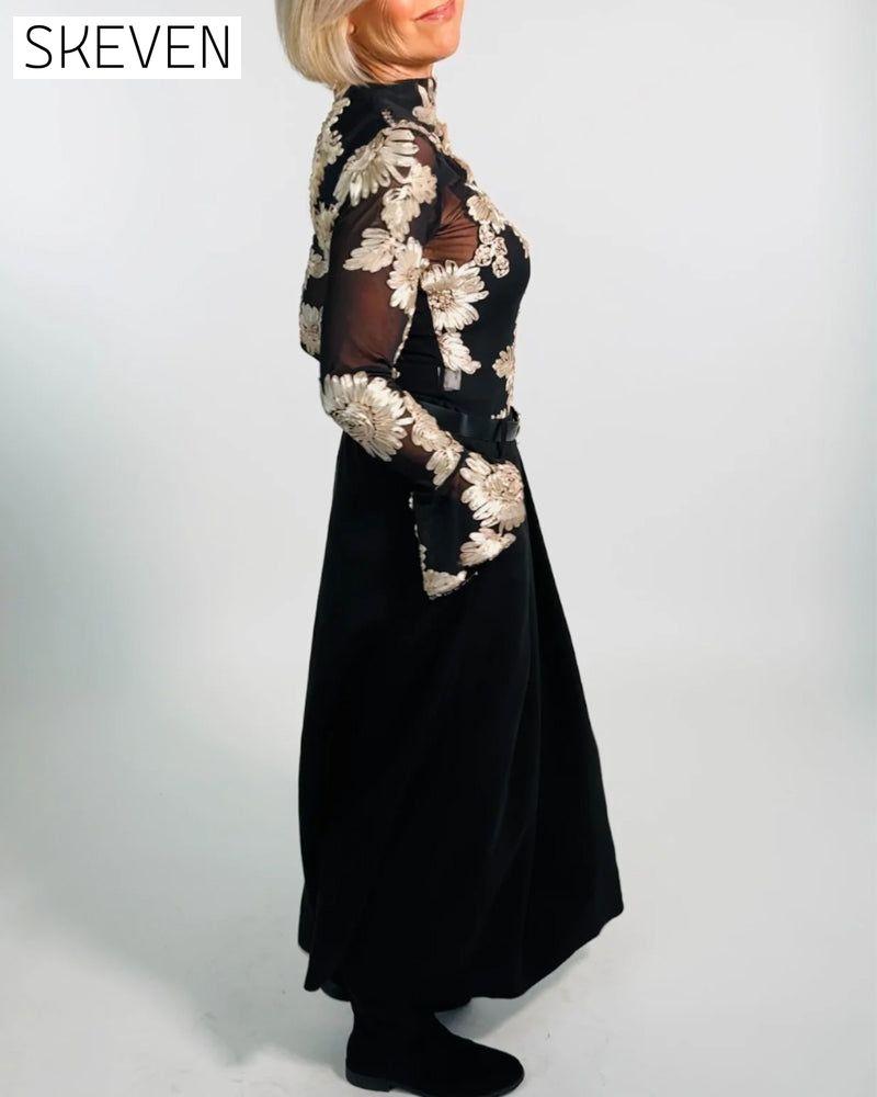 Trumpet Sleeve Fashion Floral Blouse