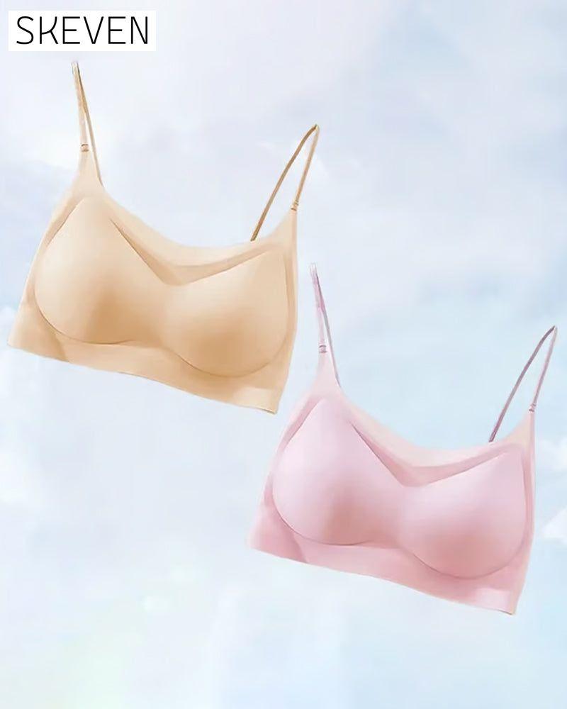 Soutien-gorge ultra-fin, sans coutures, en soie glacée, ultra confortable.