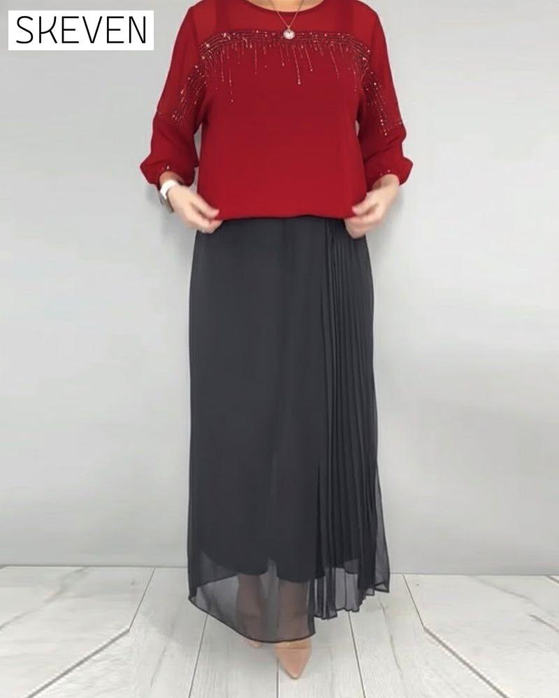 Mesh Splicing Loose Blouse