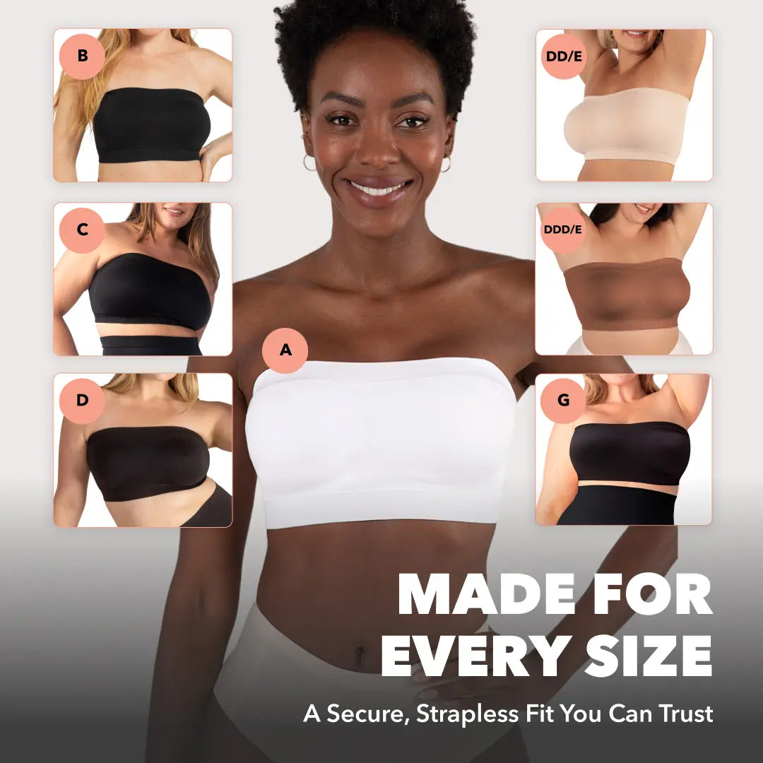 ⏳⏳LAST DAY SALE ONLY ￡10.99!!🔥Aurelle™ No-Slip Convertible Bandeau – 3-Way Wear, Wire-Free & Trusted by 50K+ Women👙🇬🇧