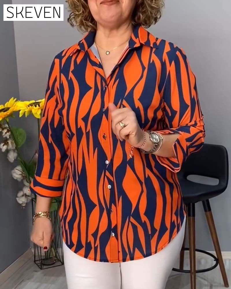 Bedruckte Freizeitbluse