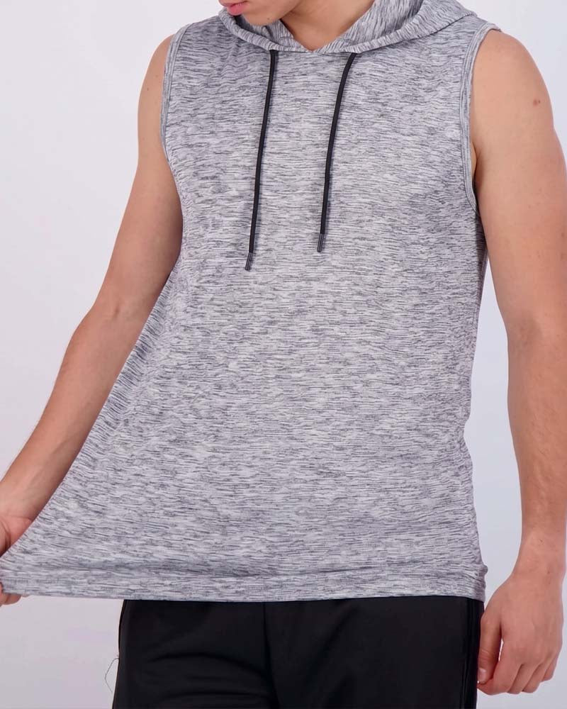 Sleeveless Hooded Sports Tank Top