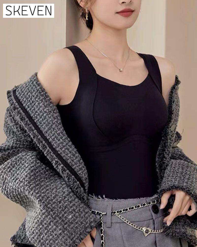 Women's Thermal Gilet with Built-In Bra