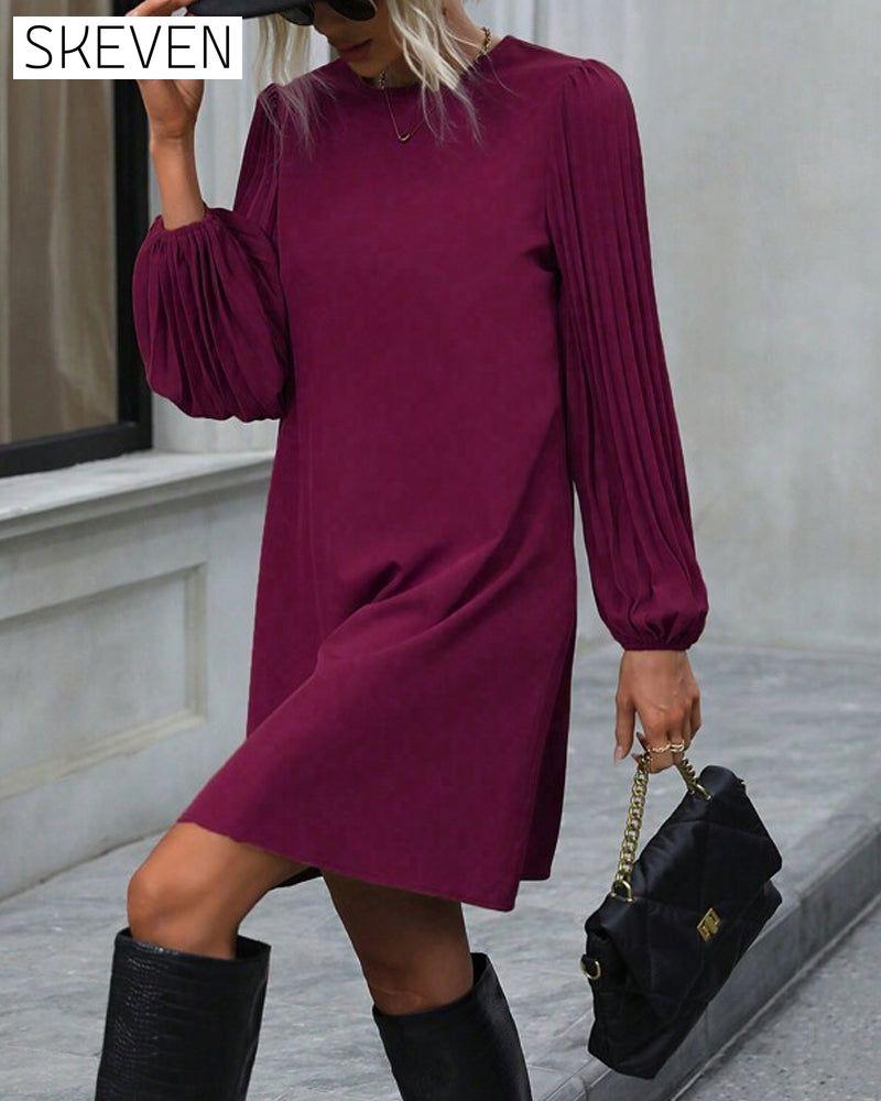 Elegant solid color dress