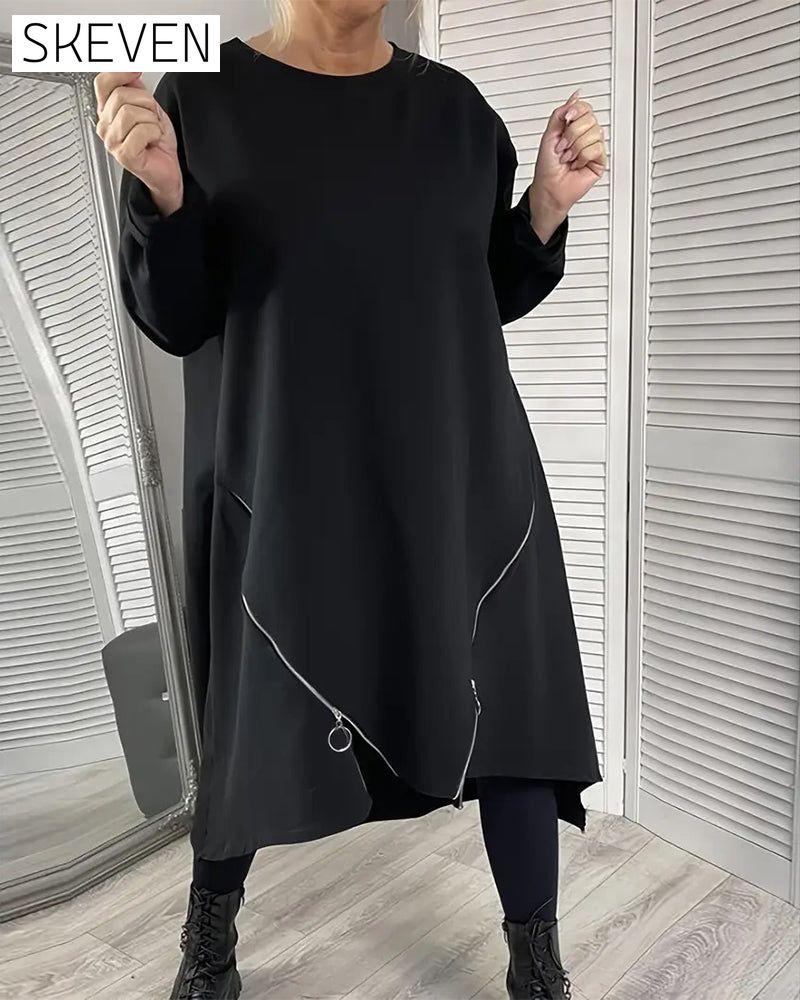 Loose Oversized Zipper Dress
