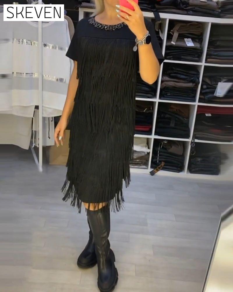 Chic Shift dress with Tassel