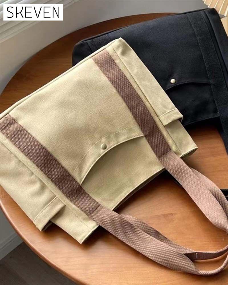 Geräumige Canvas-Tasche mit zwei Tragegriffen