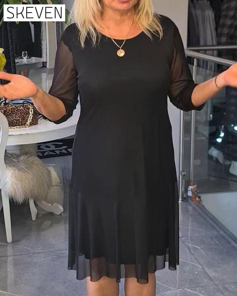 Transparentes und modisches einfarbiges Kleid