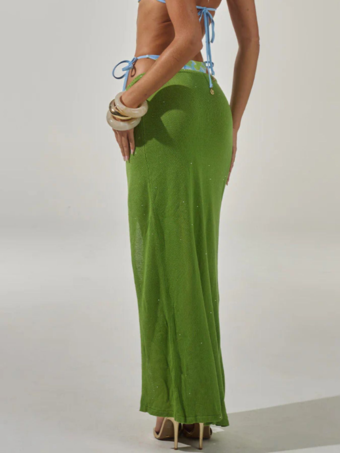 Split Maxi Sweater Skirt
