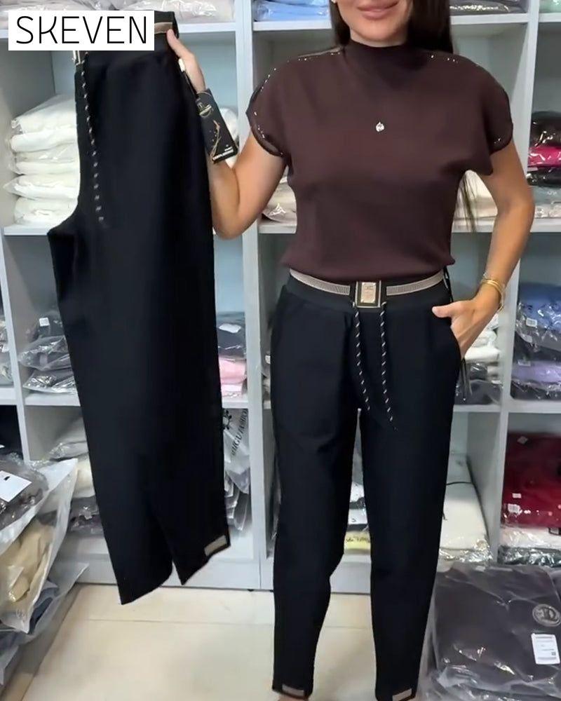Stylish Drawstring Elastic Waist Pants