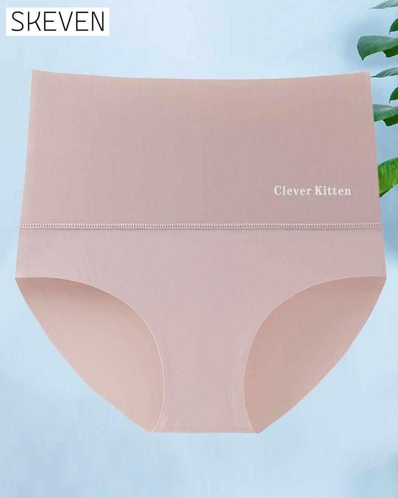 Nahtlose, hochgeschnittene, schlichte kurze Unterhose