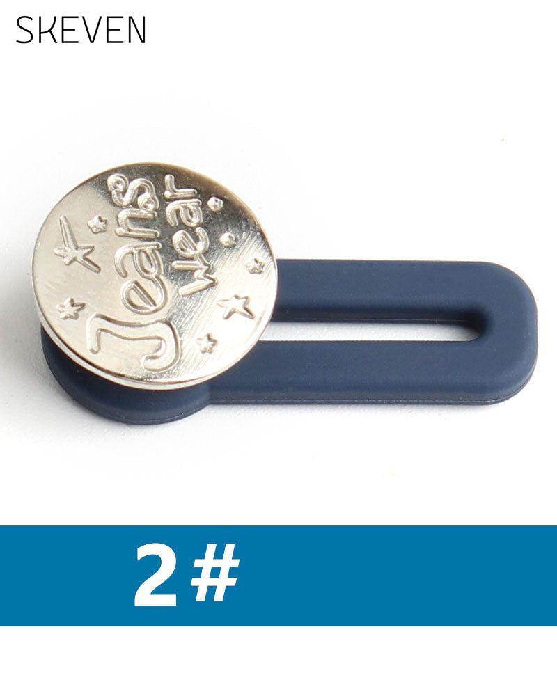 Bouton d'extension de taille en métal à ressort pour jeans