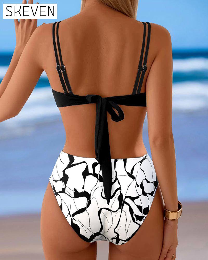Sexy zweiteiliger Bikini mit Print