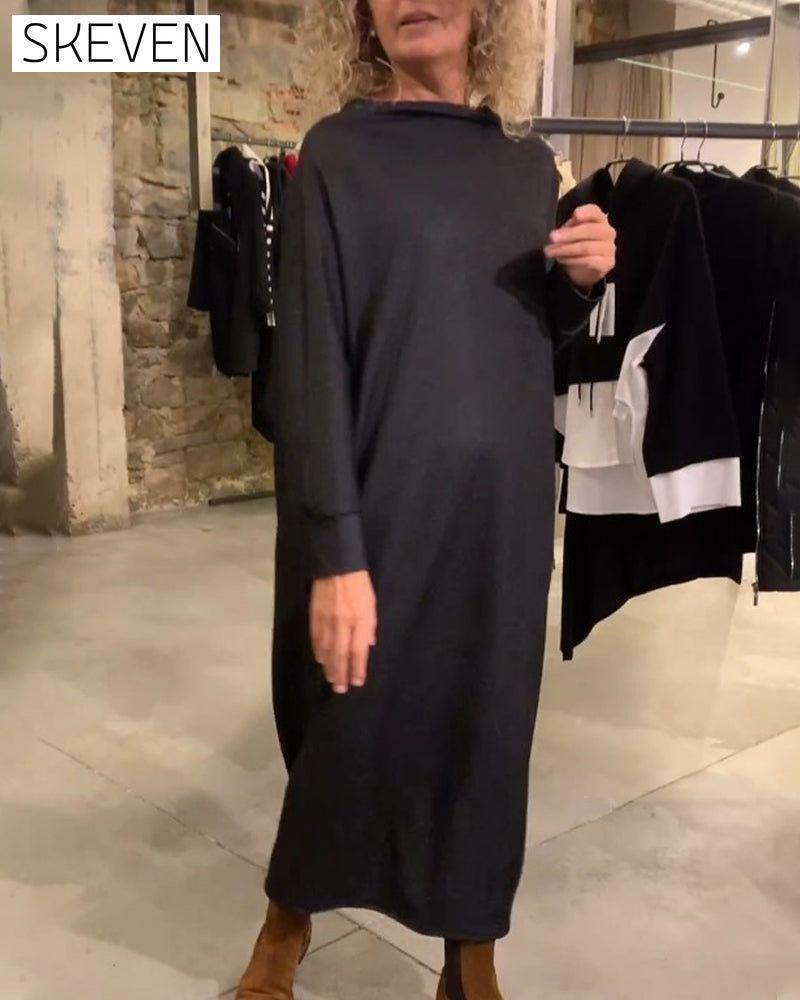 Casual Shift Bat Sleeve Dress