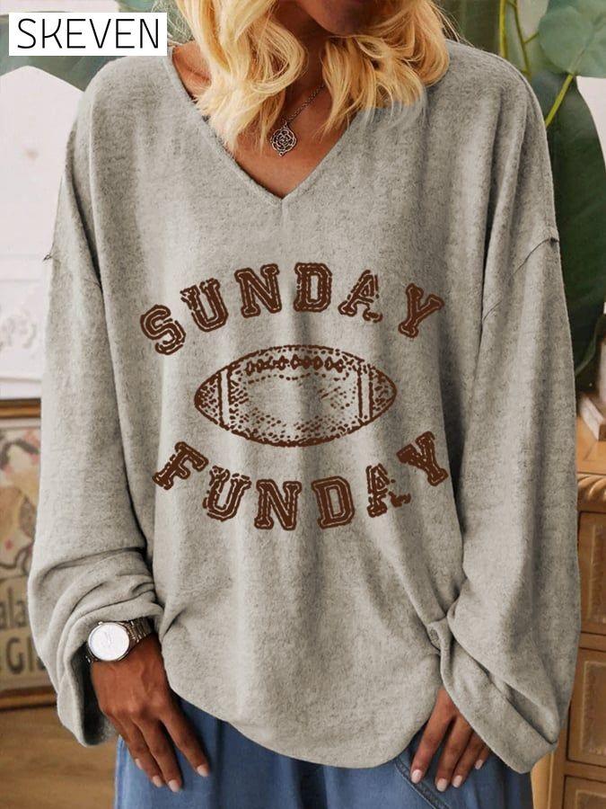 Women's Football Lover Casual Long-Sleeve T-Shirt