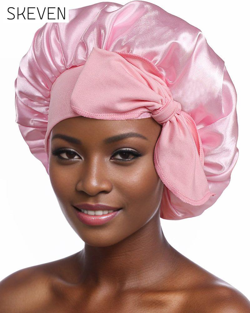 Silk night sleeping cap bonnet