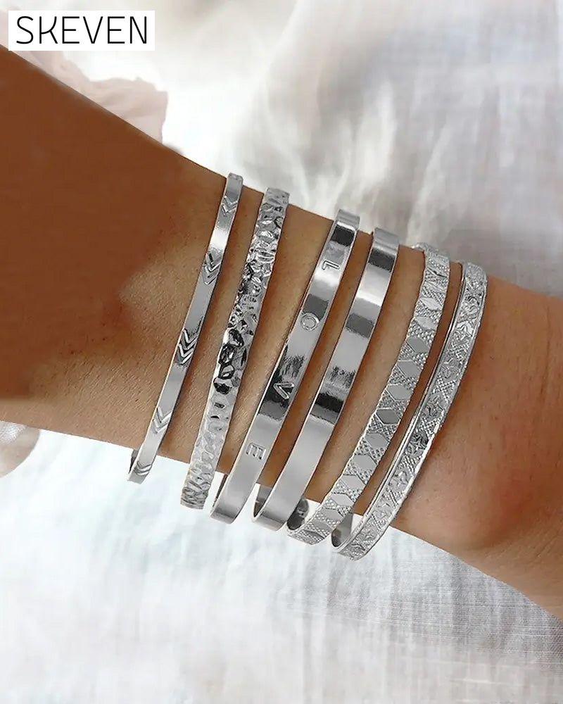 Hexagram bracelet 7-piece set