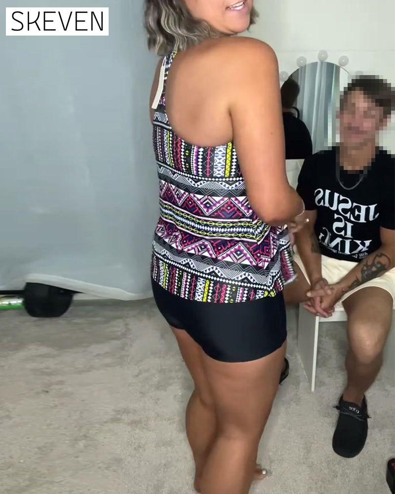 Tank Top Print Two Piece Swimsuit