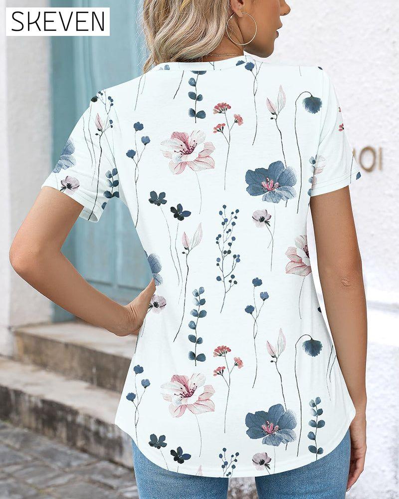 Round Neck All-Match Printed T-Shirt