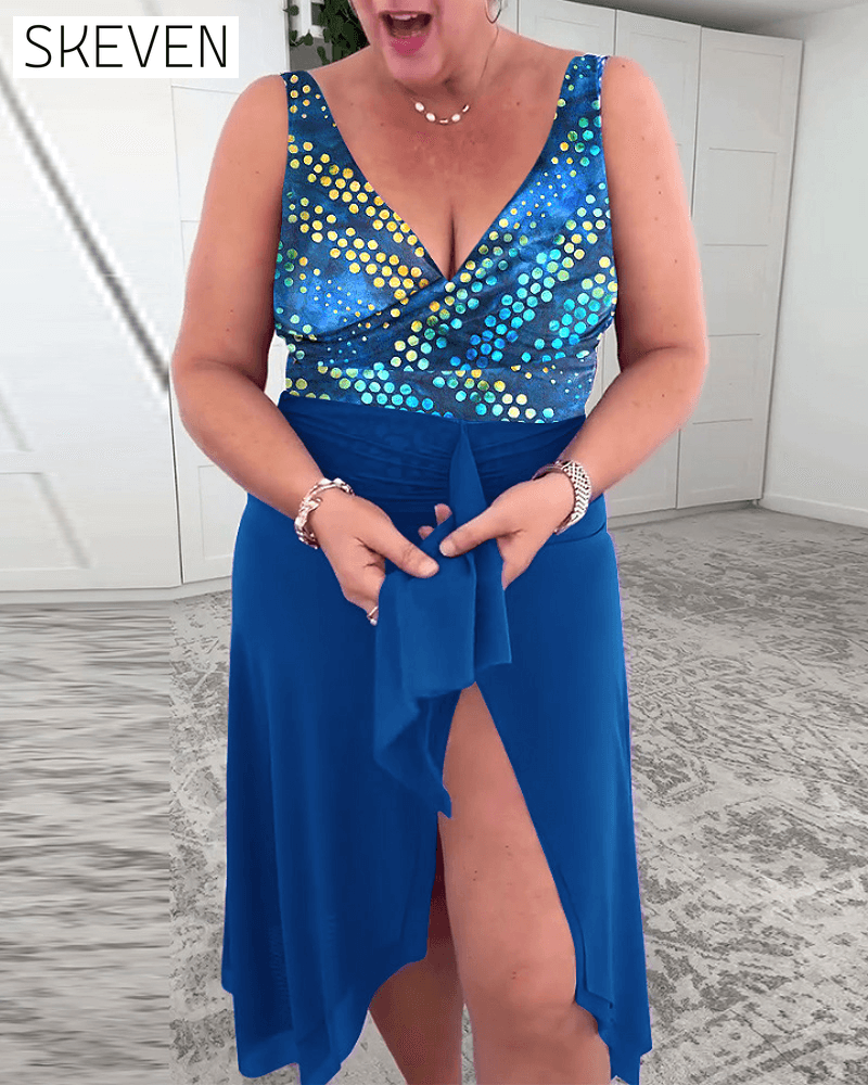 Hüftbadeanzug mit Polka-Dot-Print